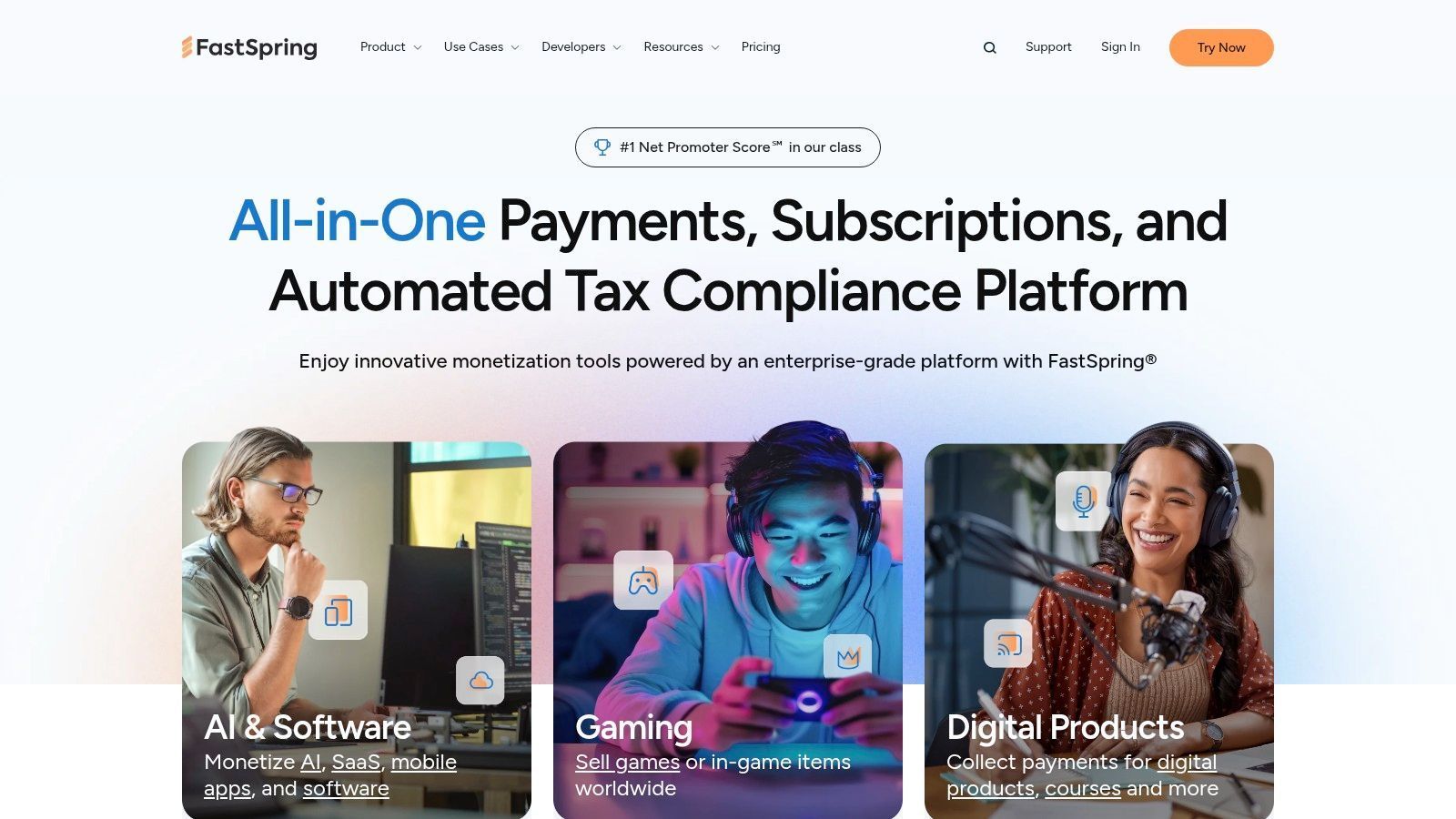 FastSpring hosted payment page example with localization